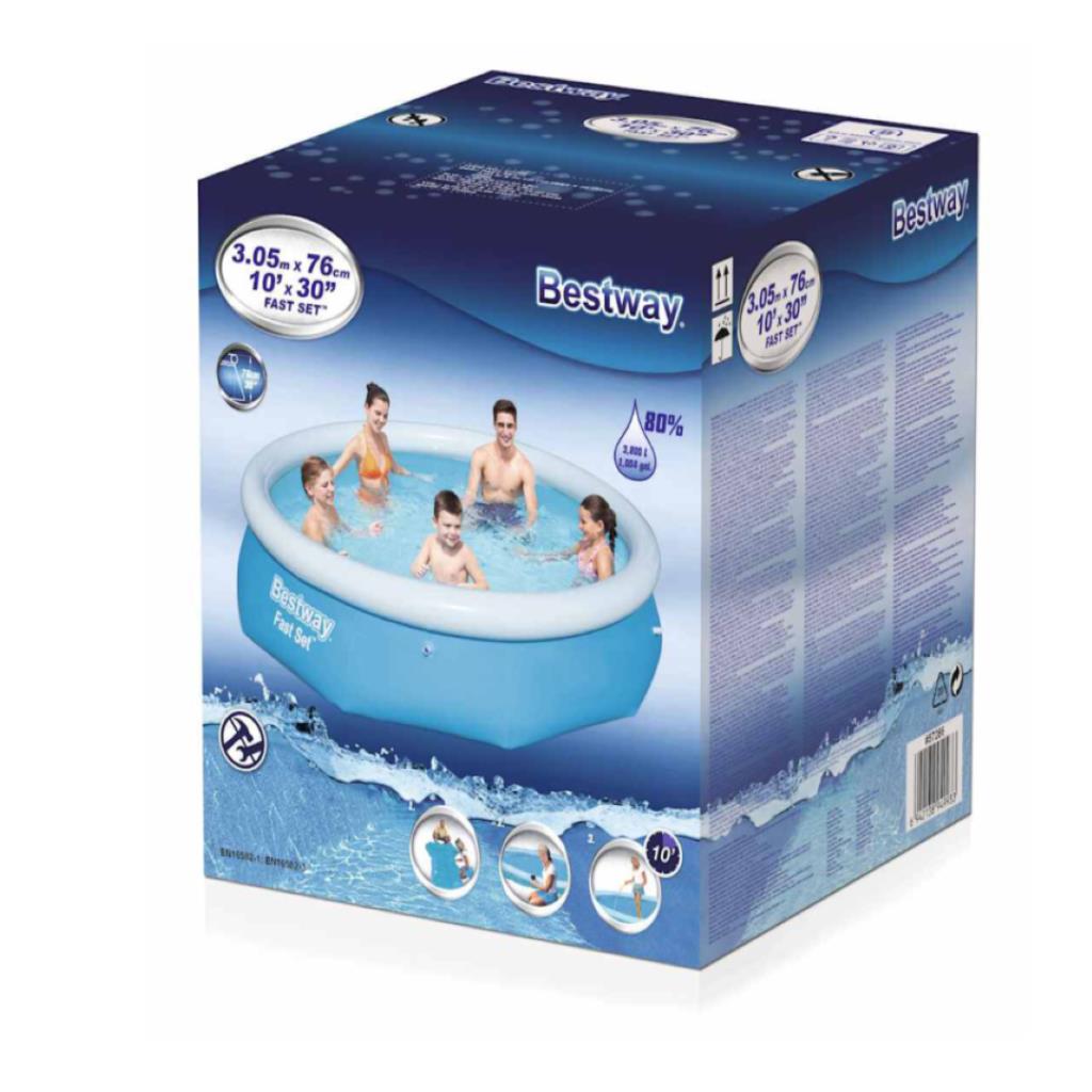 Bestway Fast Set Inflatable Swimming Pool Round 305x76 cm