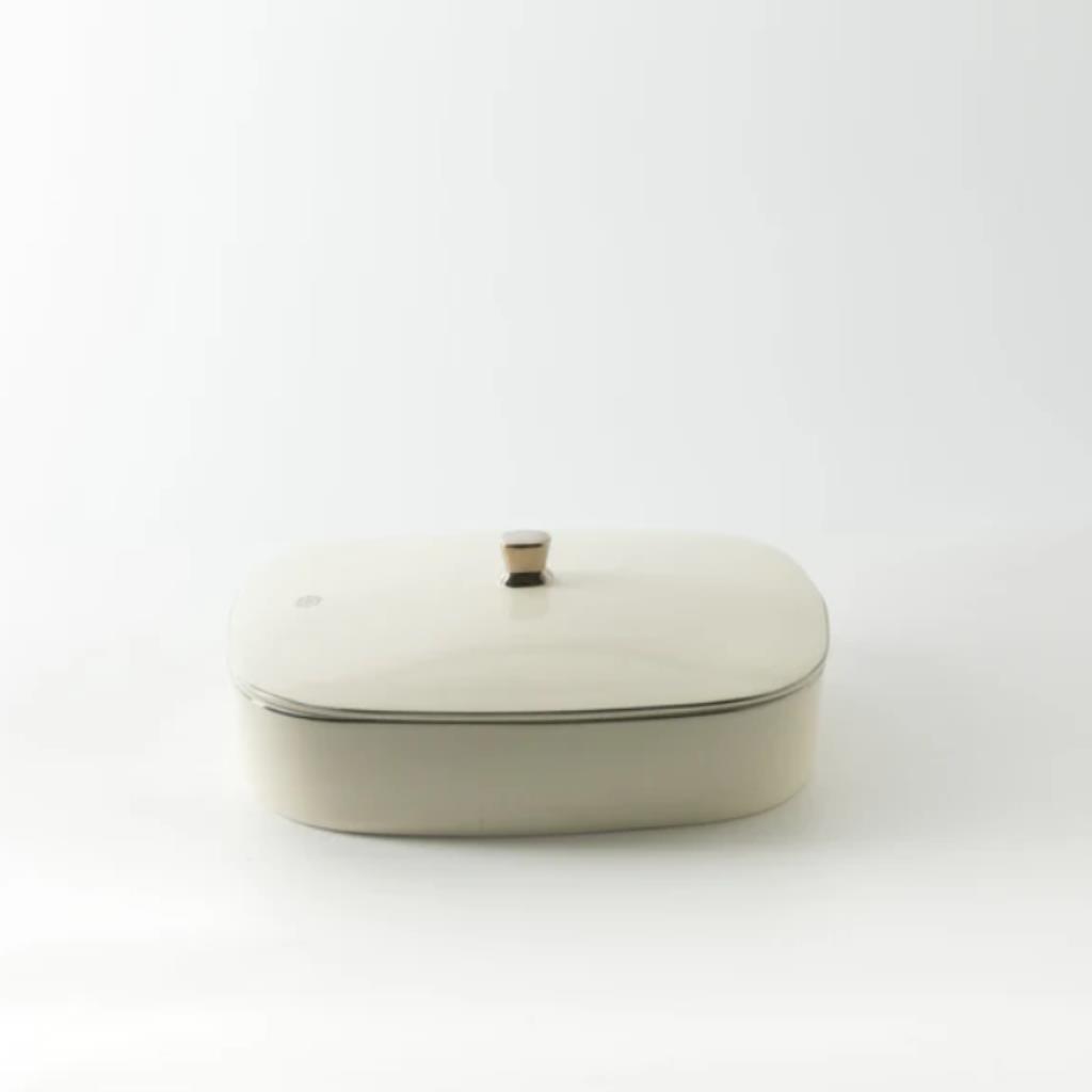 Large Date Bowl From Mirral - White + Silver