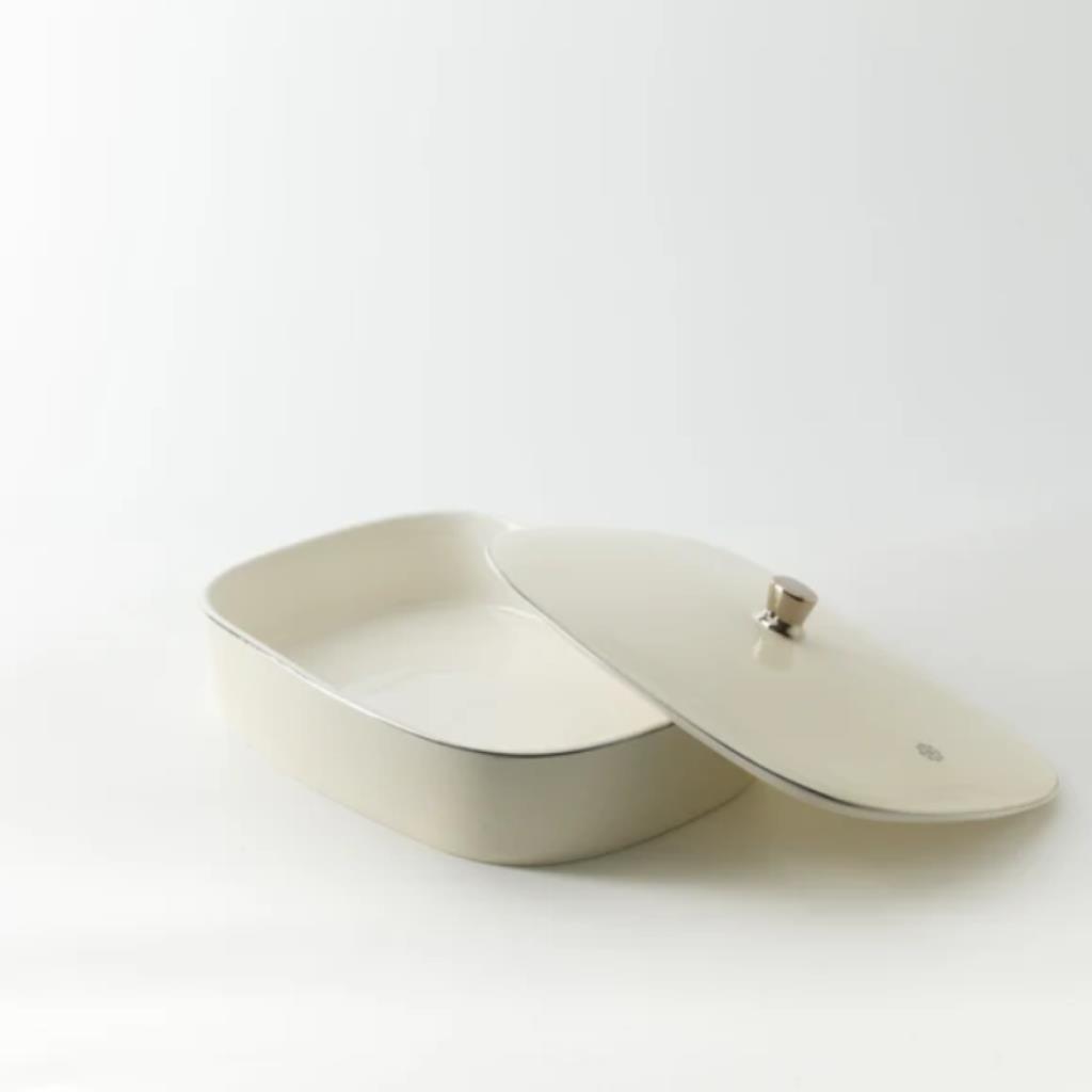 Large Date Bowl From Mirral - White + Silver