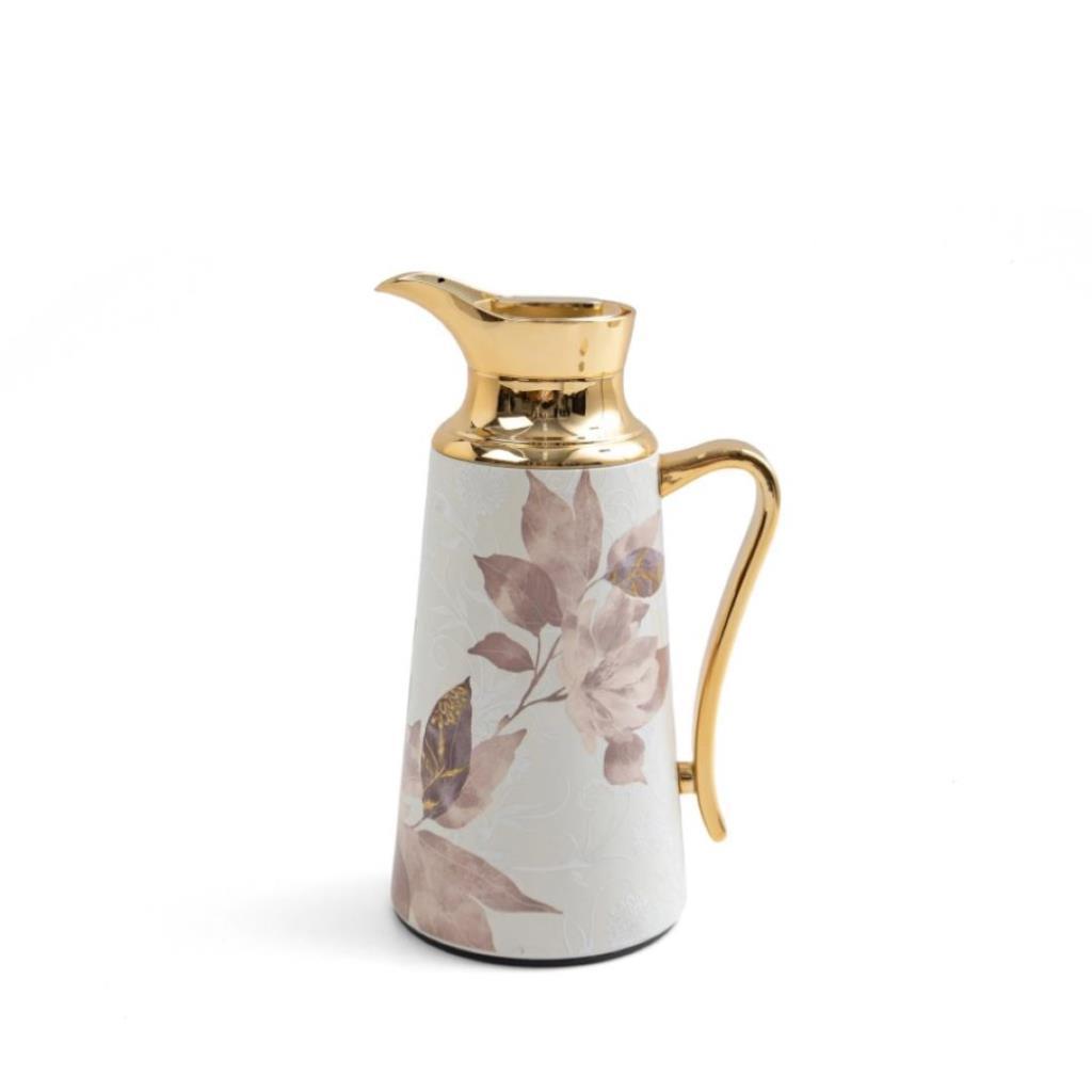 دلة واحدة للشاي او القهوة من ماريسيلا - أحمر و ذهبي