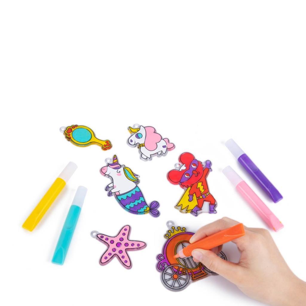 Magic Water Coloring Keychains Set