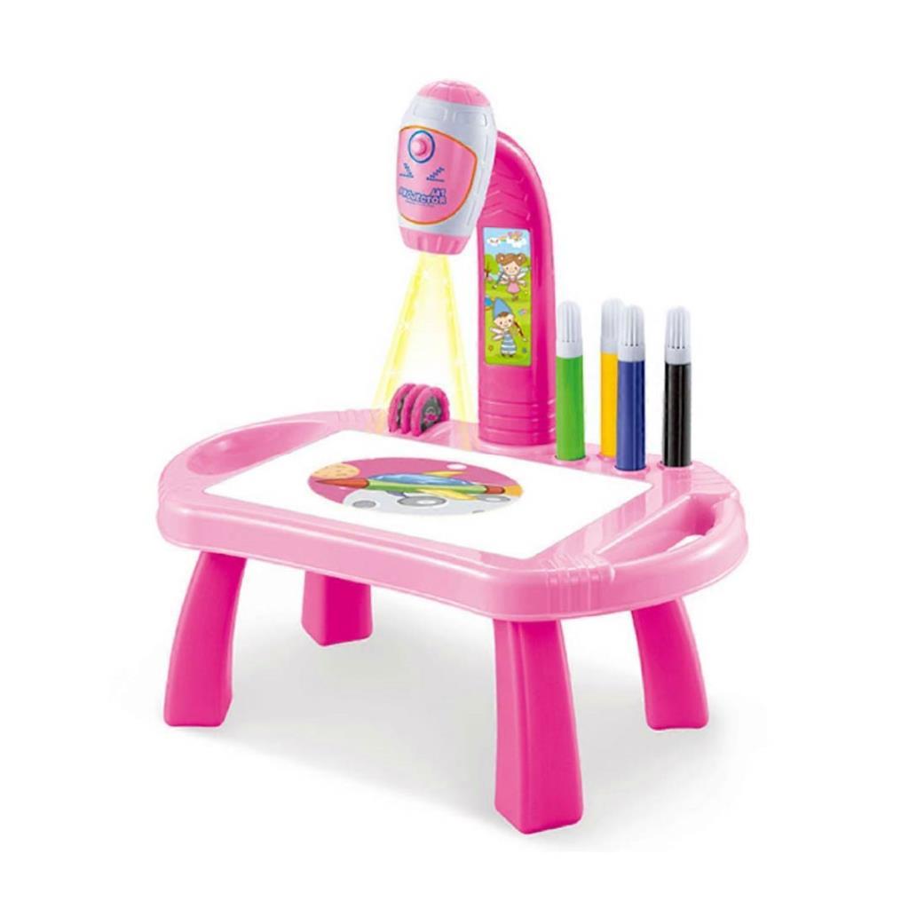 Kids Projector Drawing Table – Pink Edition