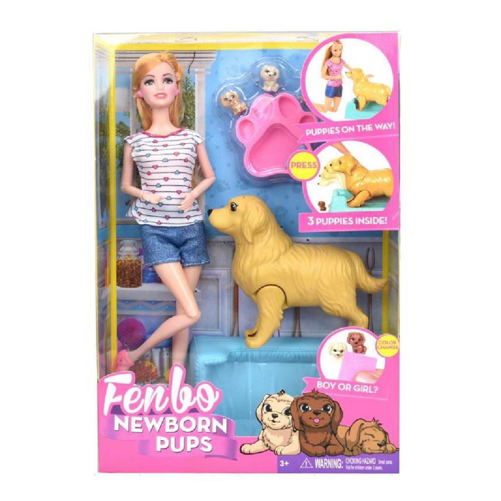 Fenbo Newborn Puppies Doll Playset
