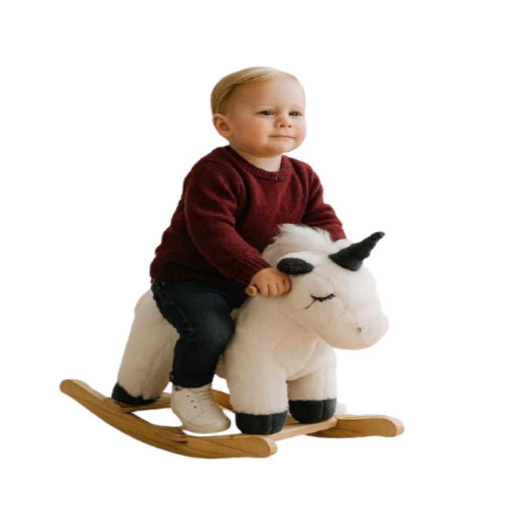 Plush Rocking Unicorn Ride-On Horse