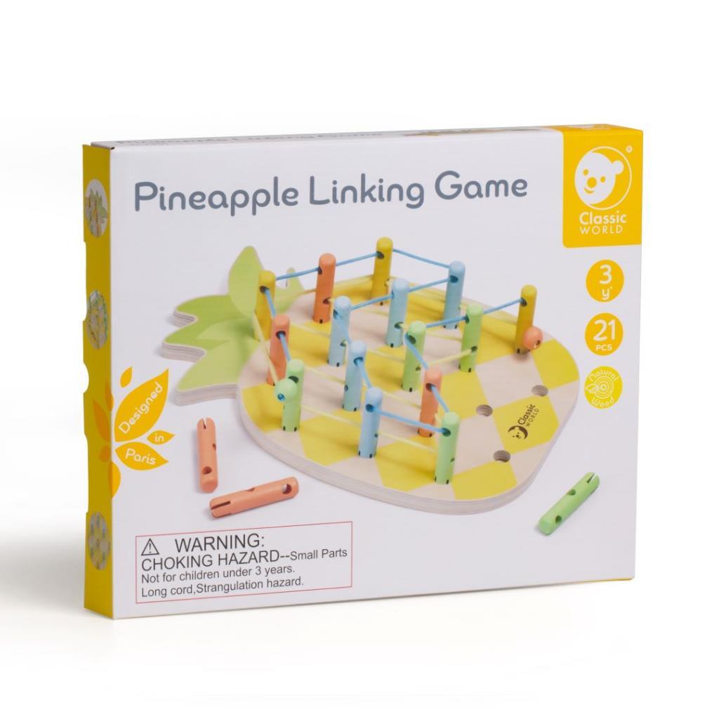 Pineapple Linking Game – Wooden Peg & String Activity Set