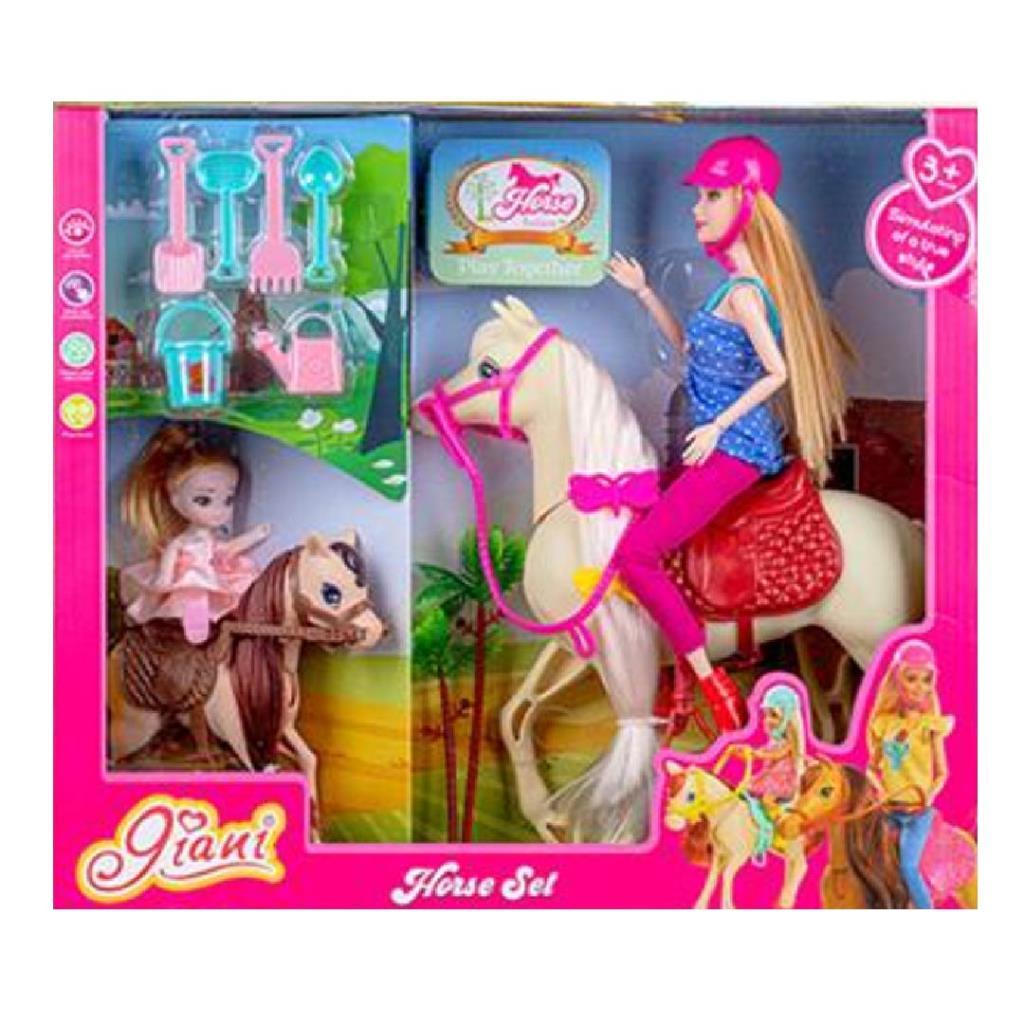 Fashion Doll Horse Riding Set with Accessories