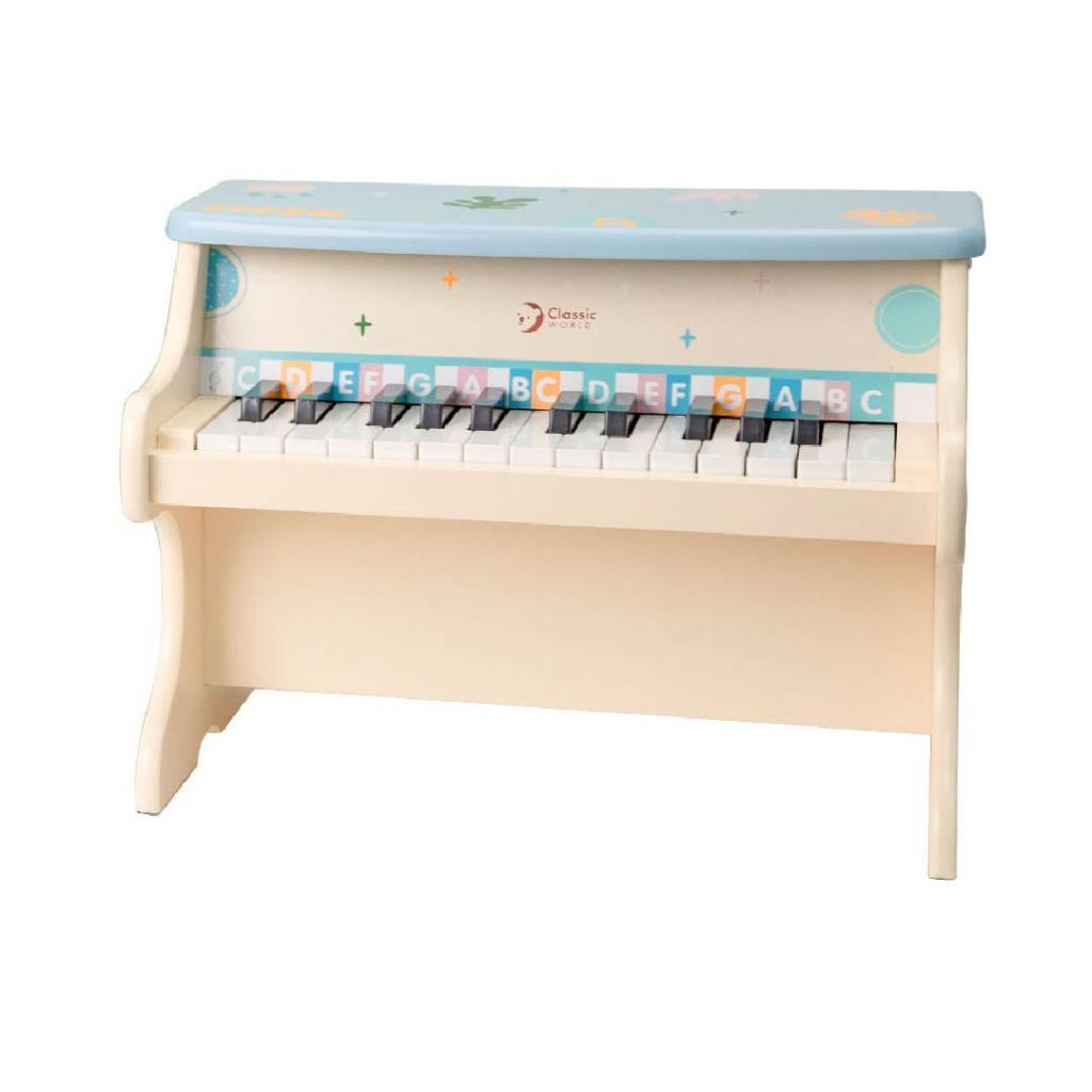 Classic World Wooden Kids Piano – Colorful Keys
