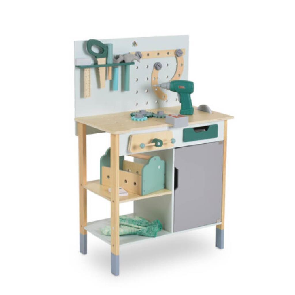 طاولة الورشة الخشبية – مجموعة الأدوات الاحترافية