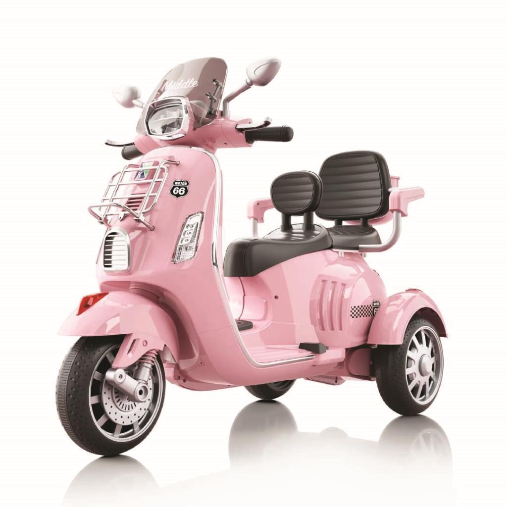 Kids Electric Scooter with Dual Seat (Vintage Style)