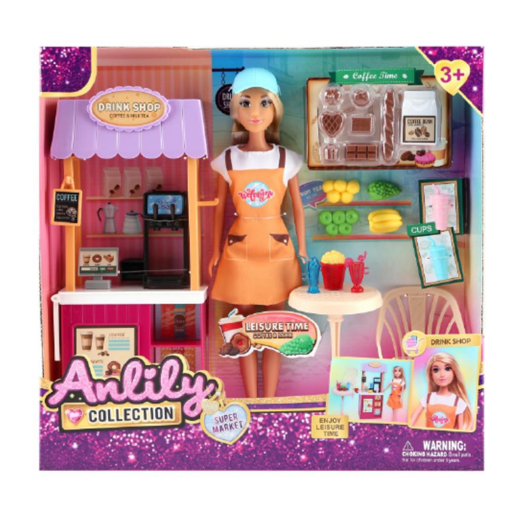 Anlily Coffee Shop Barista Doll – Drink Shop Playset