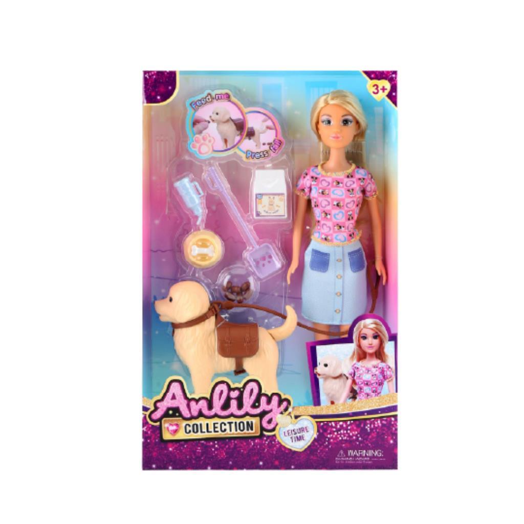 دمية أنلي مع كلب وملحقات 