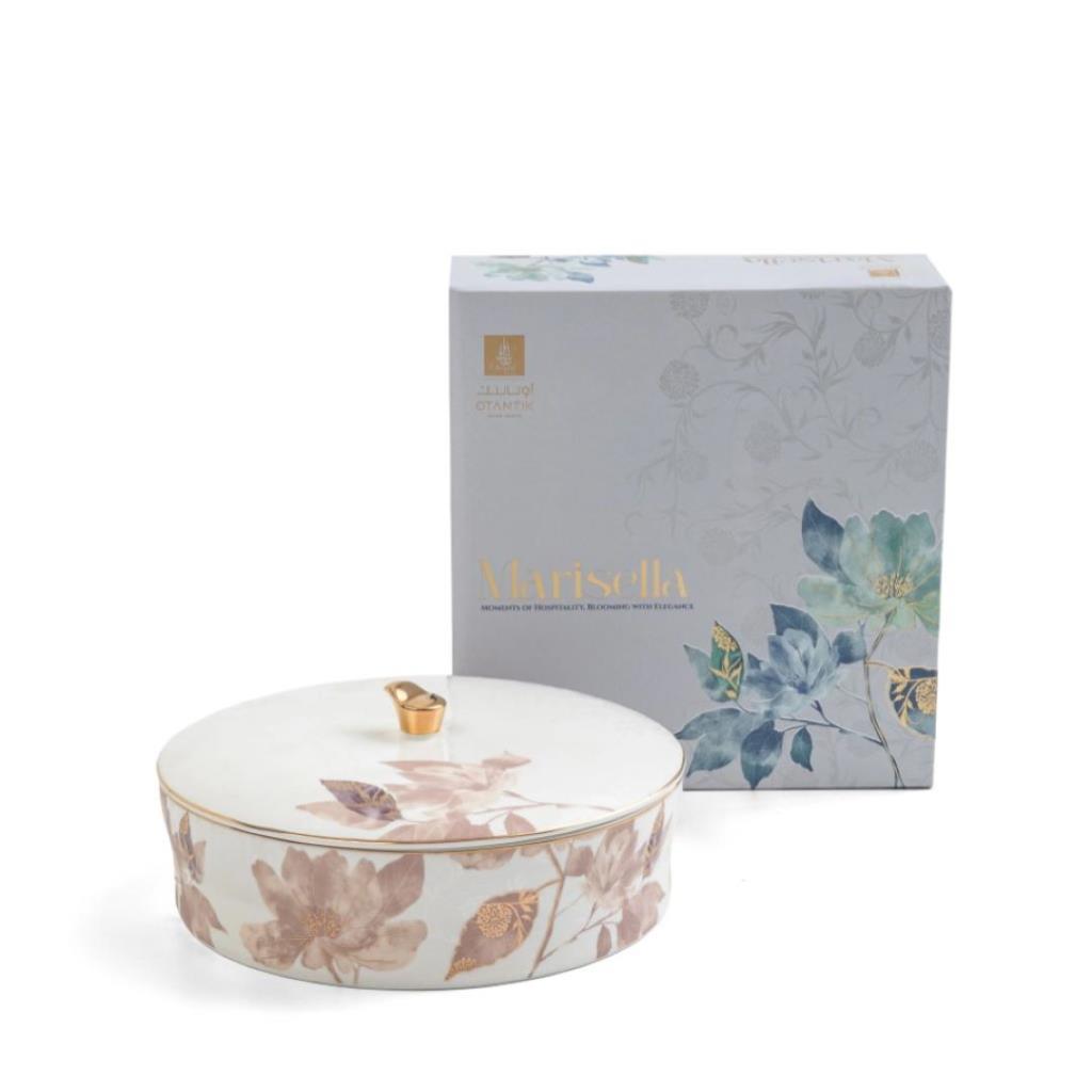 Large Date Bowl Form Marisella - Red + Gold