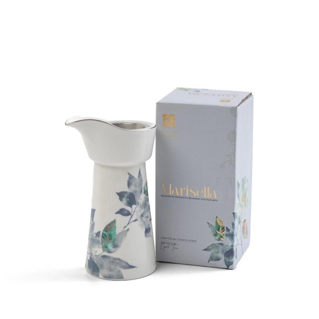 Porcelain Incense Burner Form Marisella - Blue + Silver