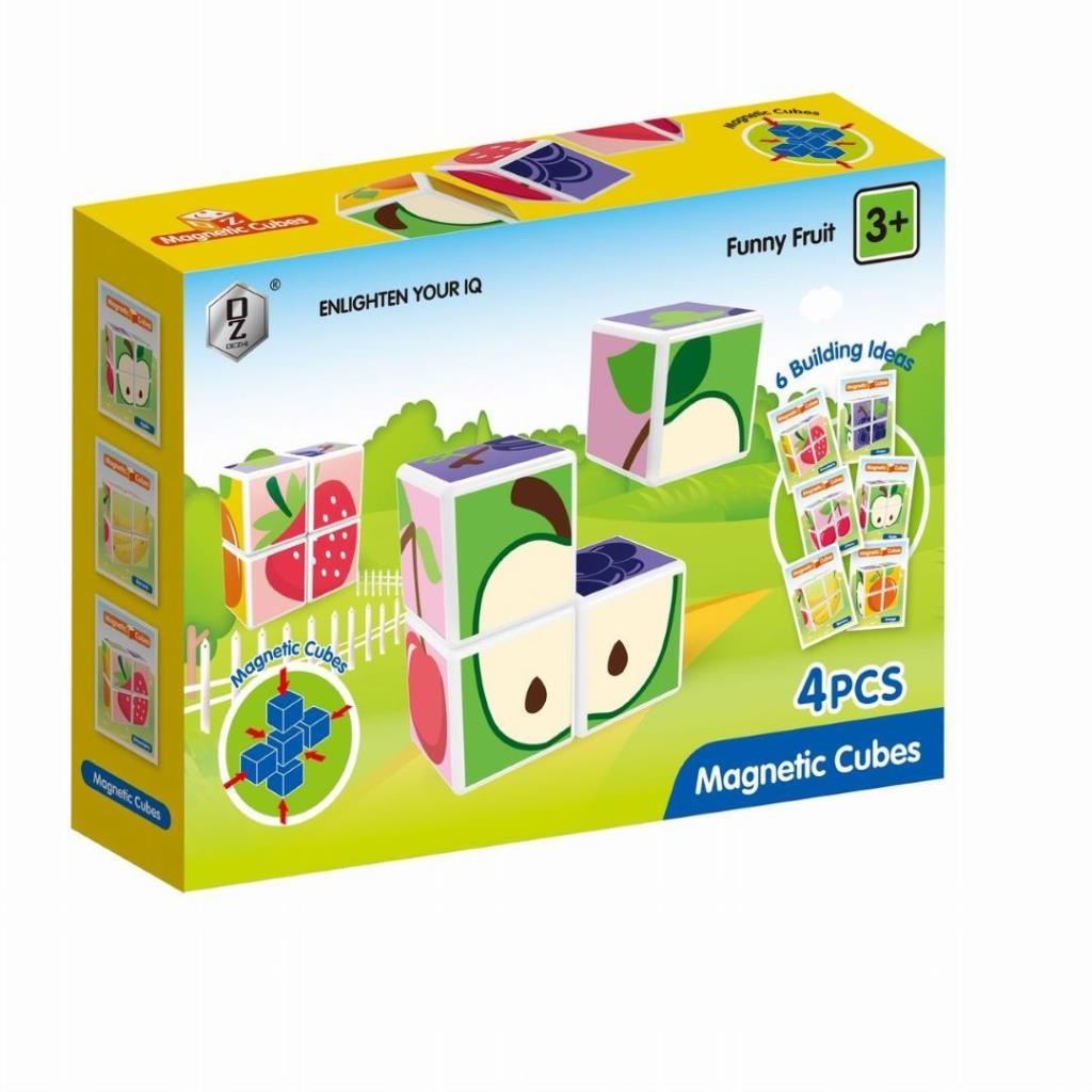  مجموعة مكعبات ماجيكوب فاكهة – ٤ قطع مغناطيسية