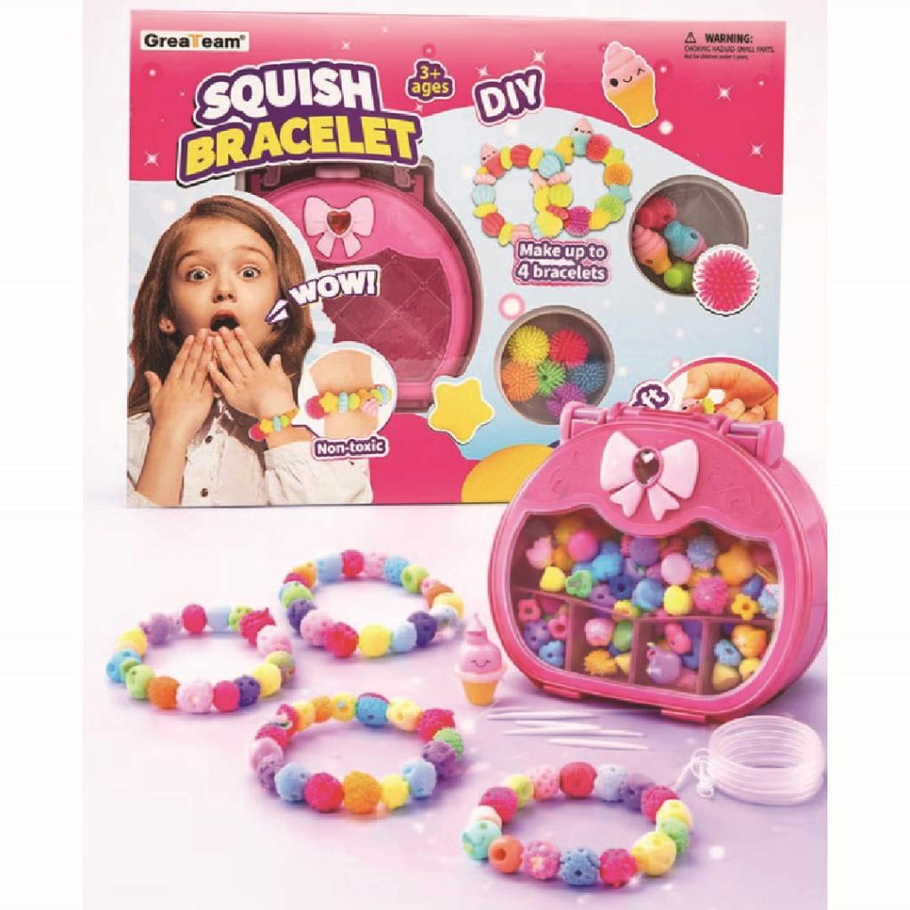 DIY Squish Bracelet Kit – Colorful Beads Jewelry Set