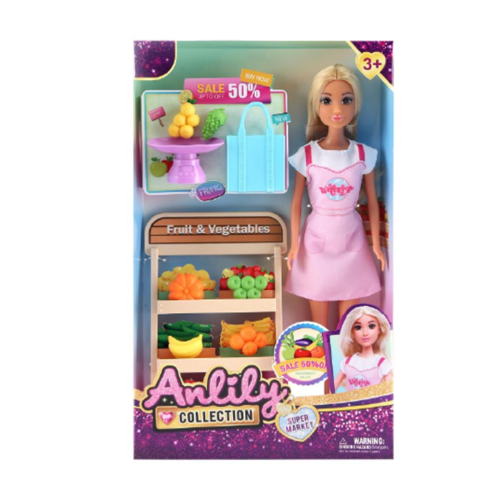 Anlily Supermarket Vendor Doll – Fruit & Vegetable Stand