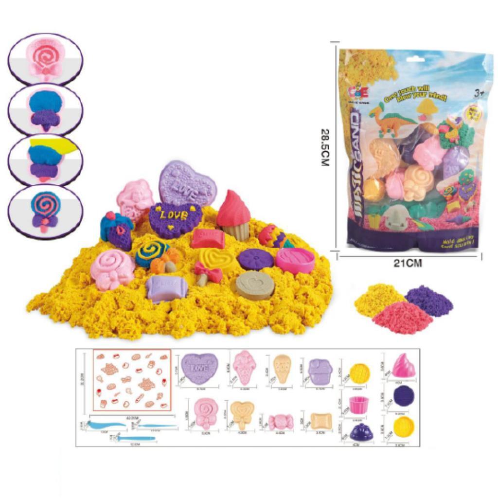 Magic Sand Candy Shapes Playset – Soft Sculpting Sand with Sweet-Themed Molds