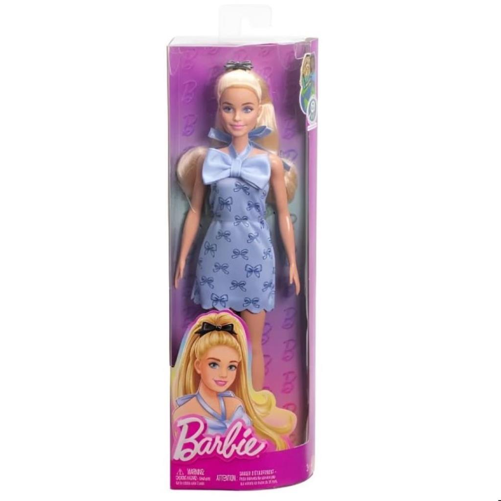 Barbie Fashion Doll – Blue Bow Dress Edition