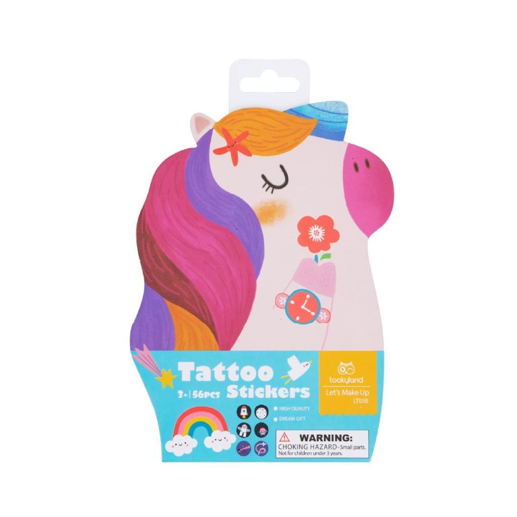 Unicorn Tattoo Stickers Set – 56 Pieces