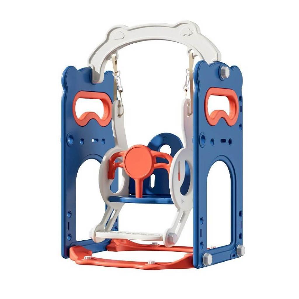 مرجيحة أطفال داخلية مع هيكل أمان - ازرق