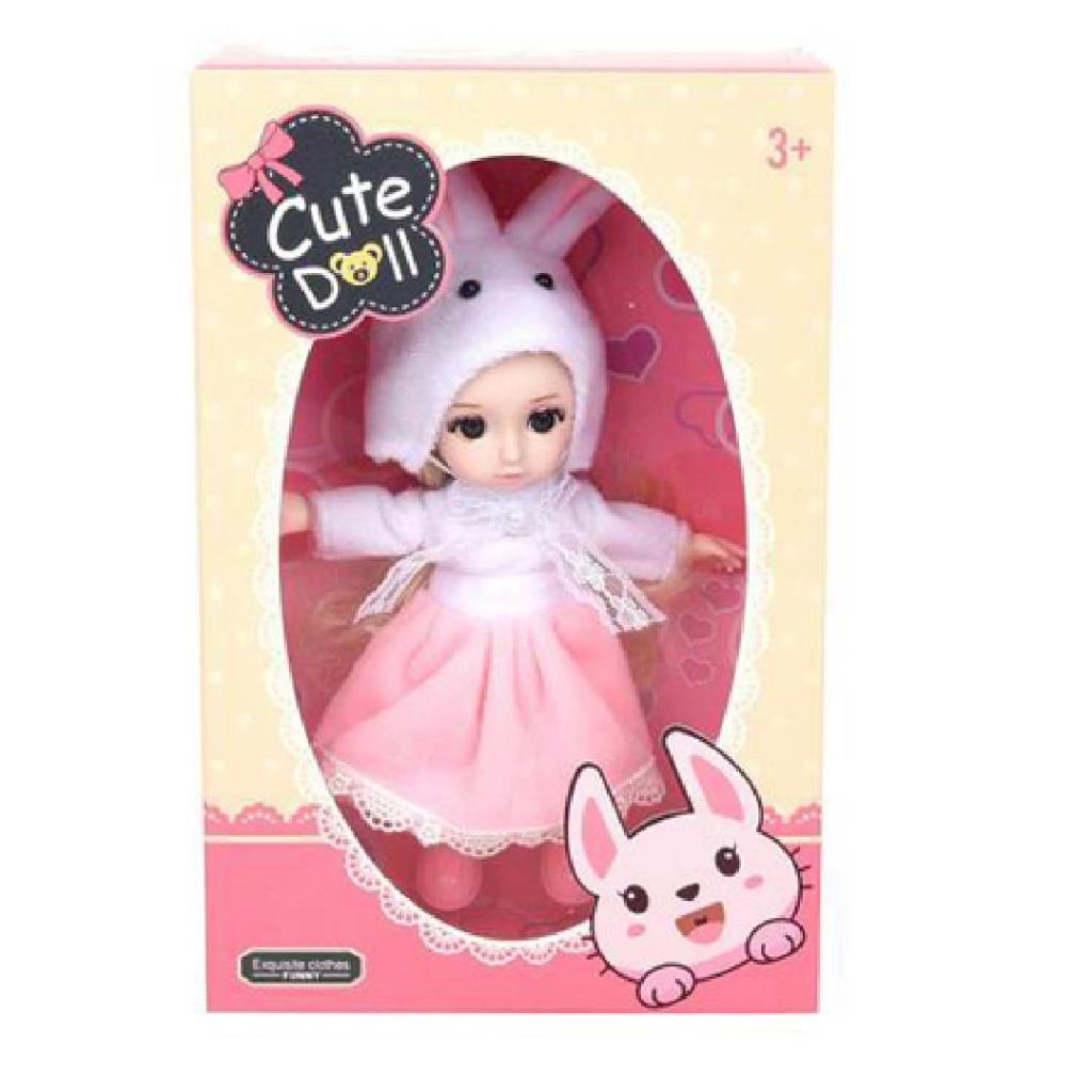 دمية لطيفة بملابس الأرنب