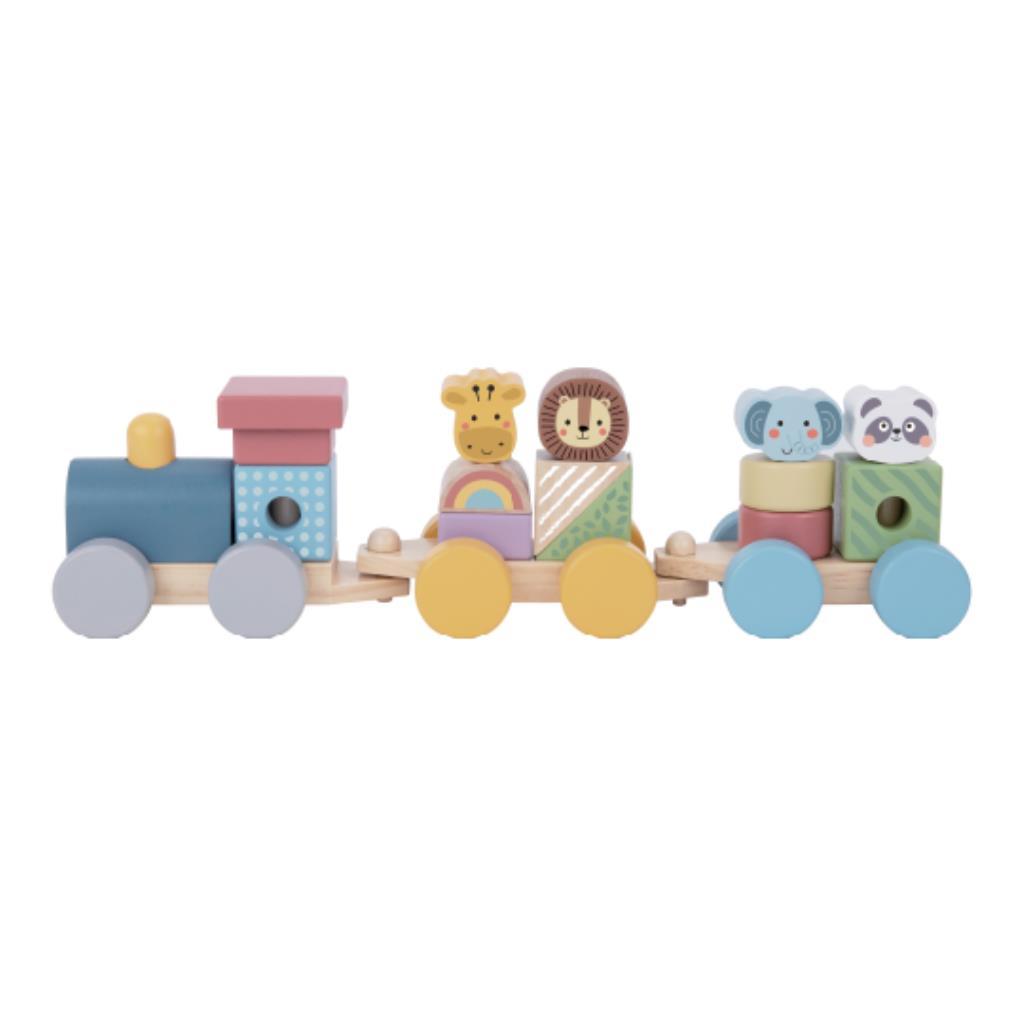 Wooden Stacking Train – 16 Pieces