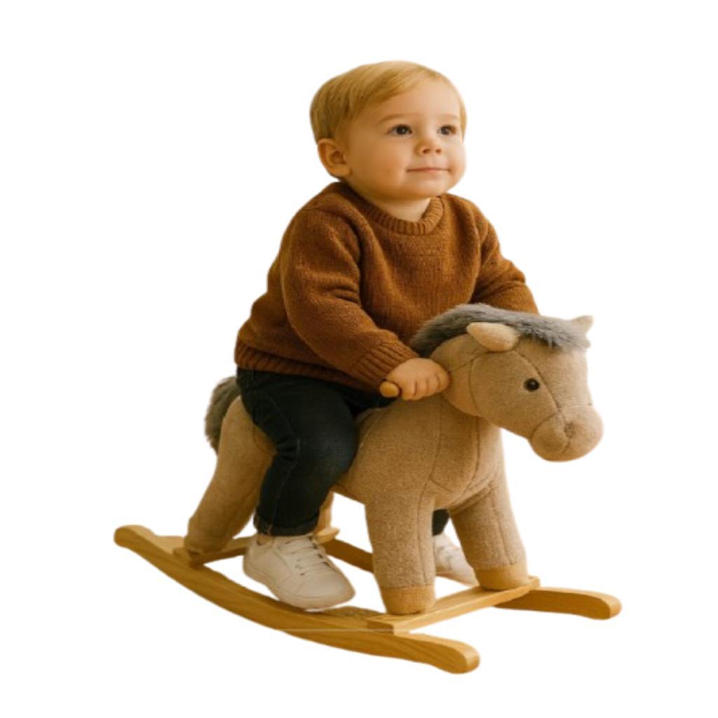 Wooden Rocking Horse for Kids – Soft & Safe Design