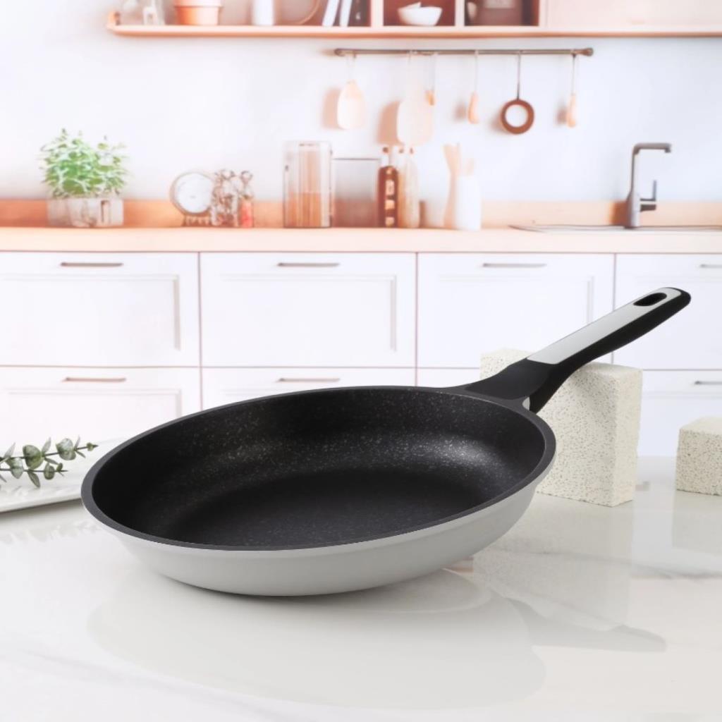 ELITE-LUX FRYPAN WITHOUT LID 24CM-LIGHT GRAY