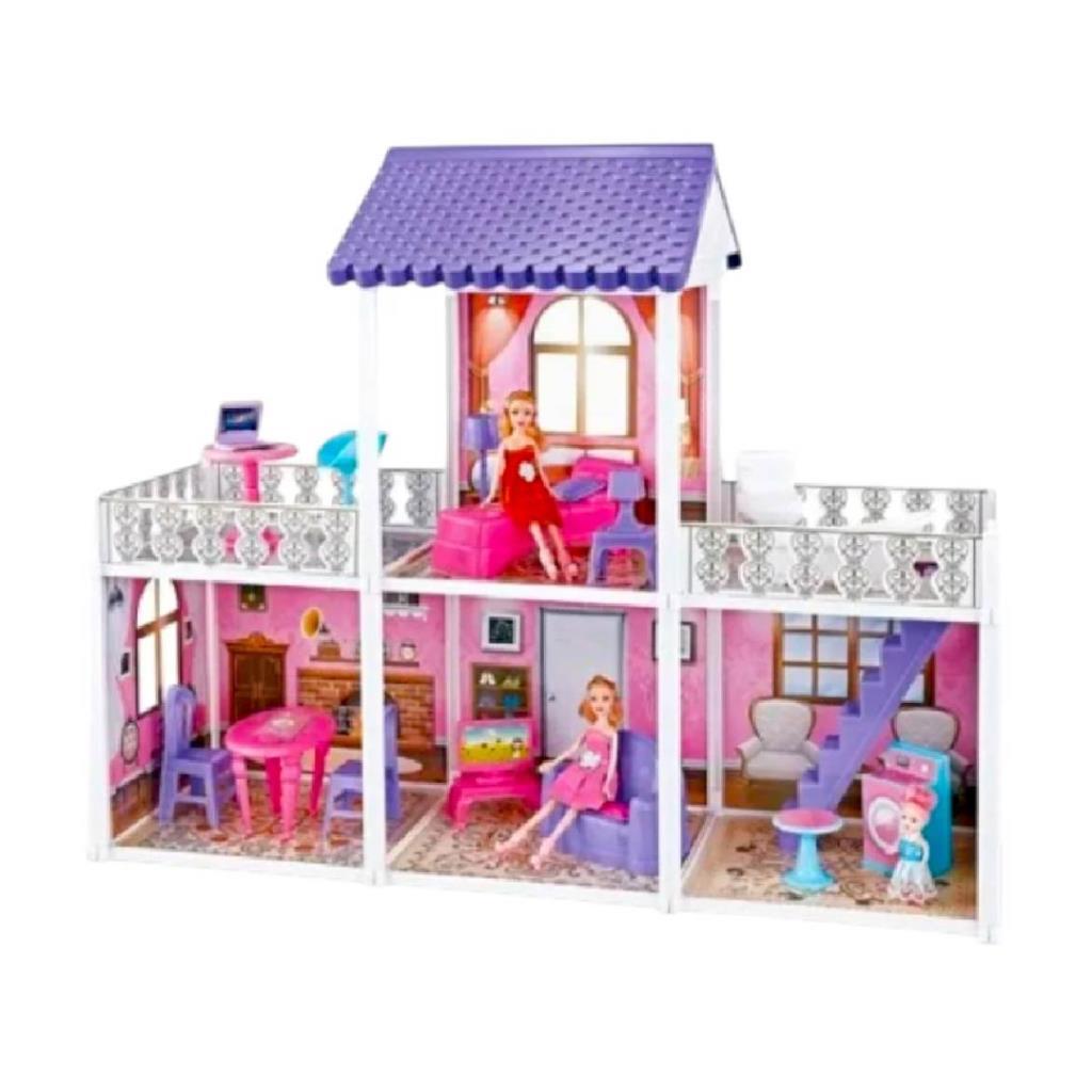 Fashion Villa Dollhouse Playset with Dolls & Furniture
