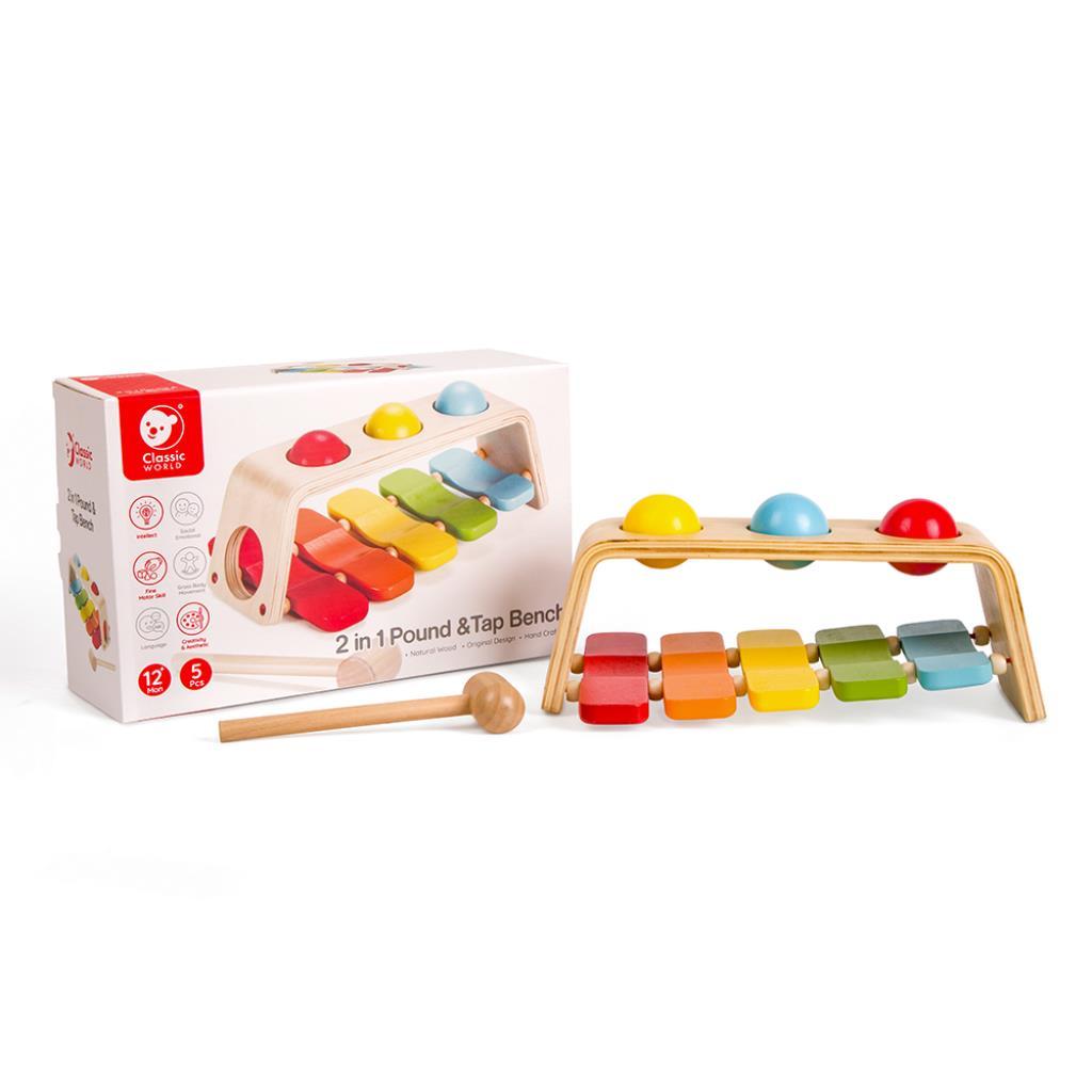 Classic world - 2 in 1 Pound & Tap Bench