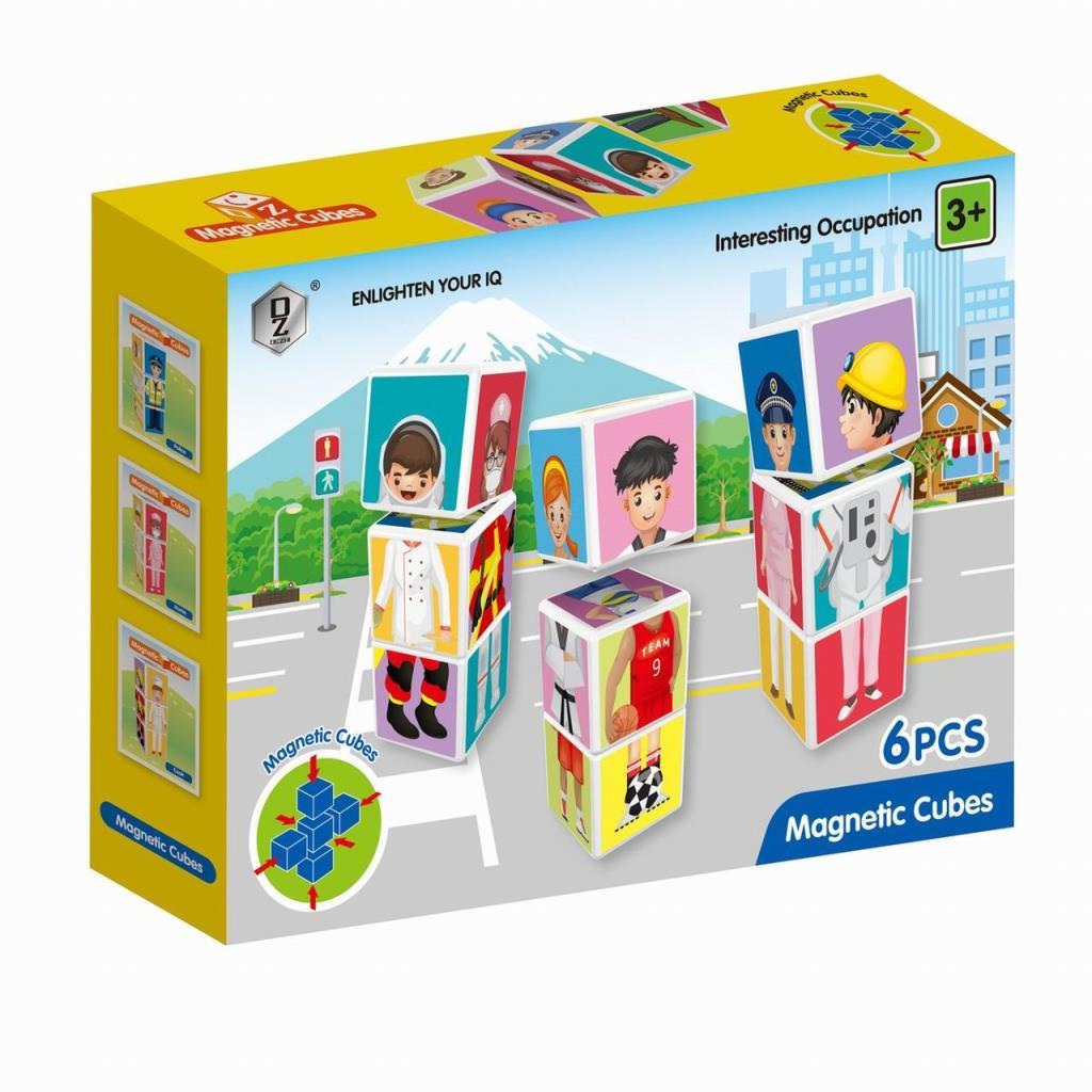 Magnetic Occupation Cubes – 6 PCS Educational Set