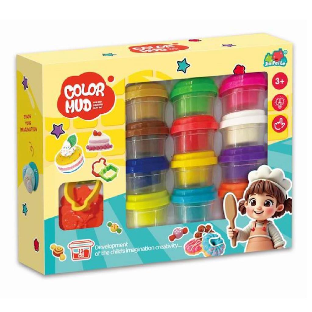 Color Mud Play Dough Set – 12 Colors