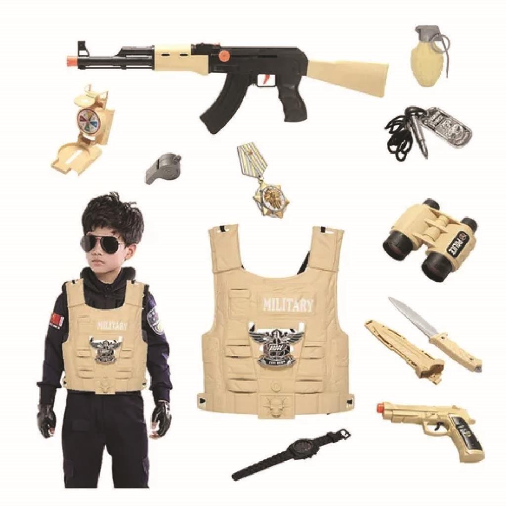 Military Action Role Play Set with Tactical Vest & Accessories