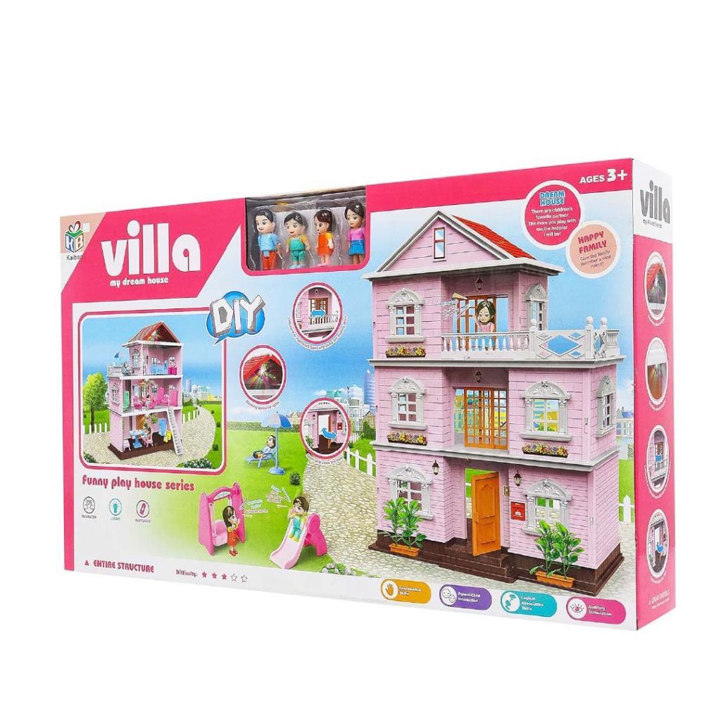 Kids Villa Dollhouse Playset with Furniture