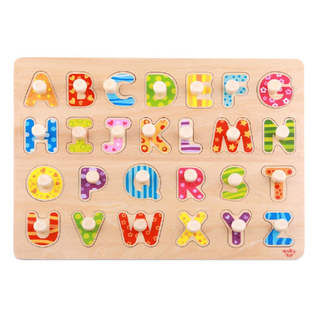 Wooden Alphabet Puzzle Board (A–Z Learning Toy)