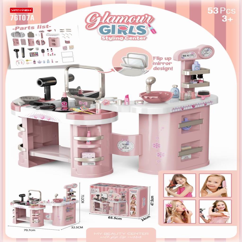 Smoby My Beauty Center – 32-Piece Kids Beauty Salon Playset