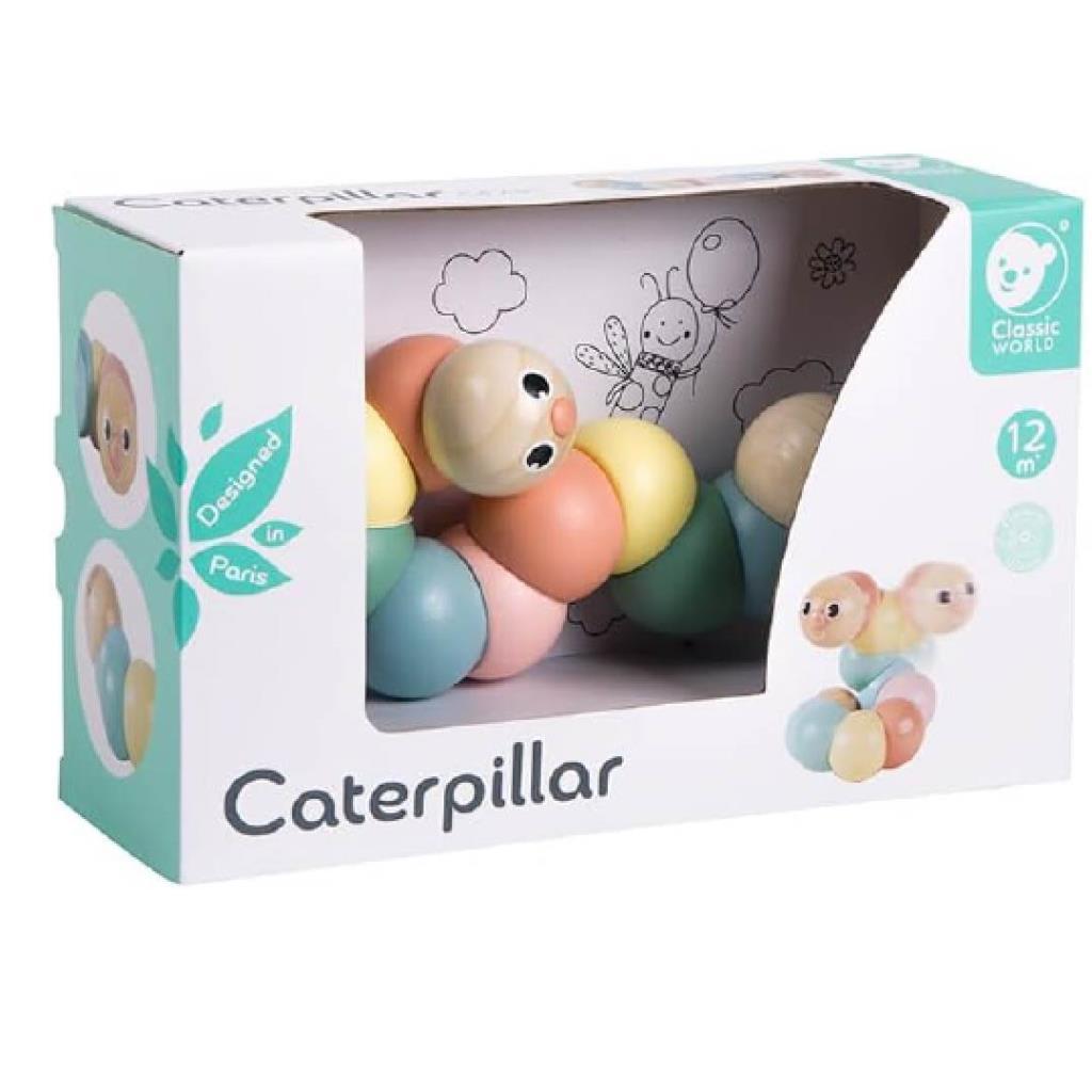  Classic World Wooden Caterpillar Toy