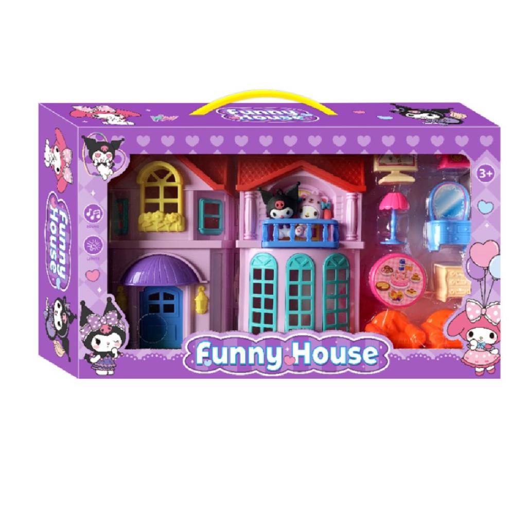 بيت الدمى المرح مع الإكسسوارات