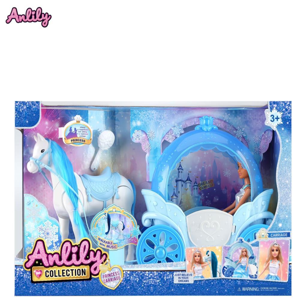 Anlily Princess Carriage & Horse Doll Set