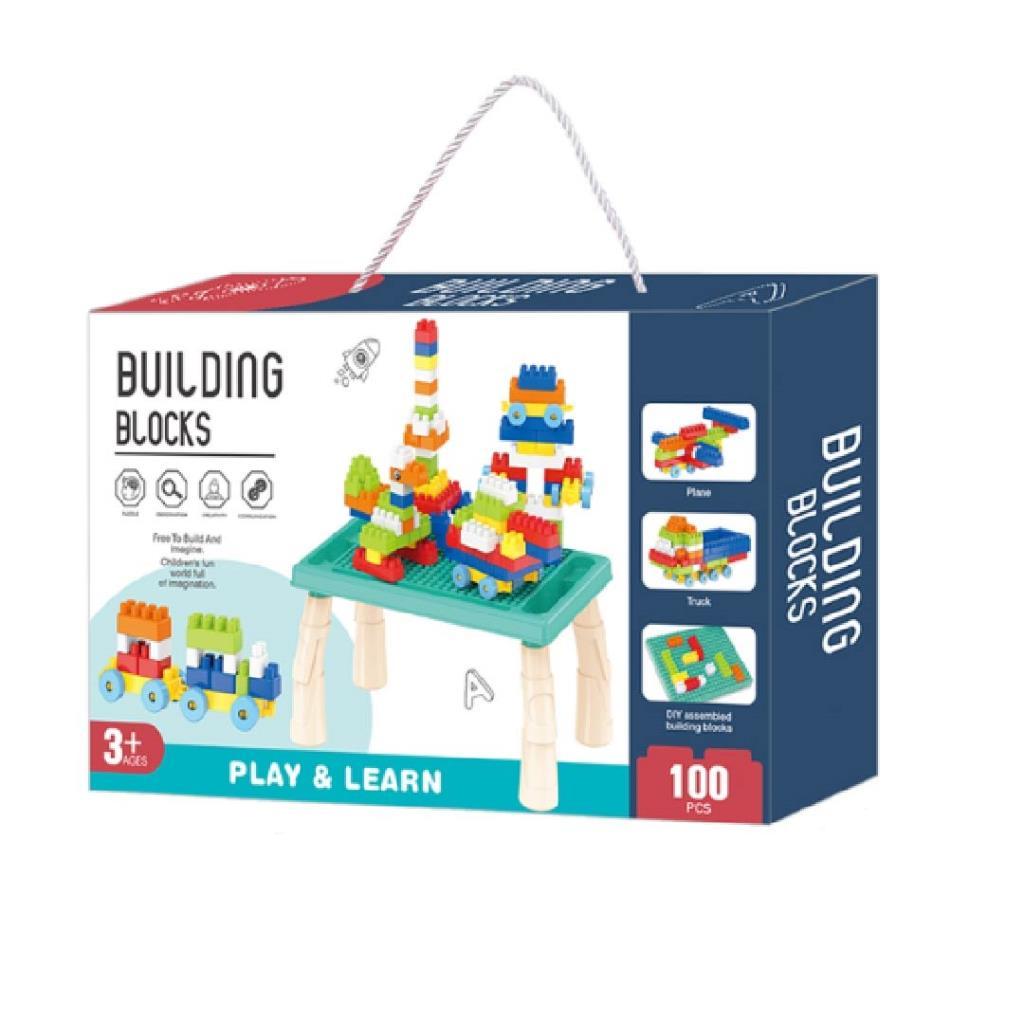 Kids Building Blocks Play & Learn Set – 100 Pieces