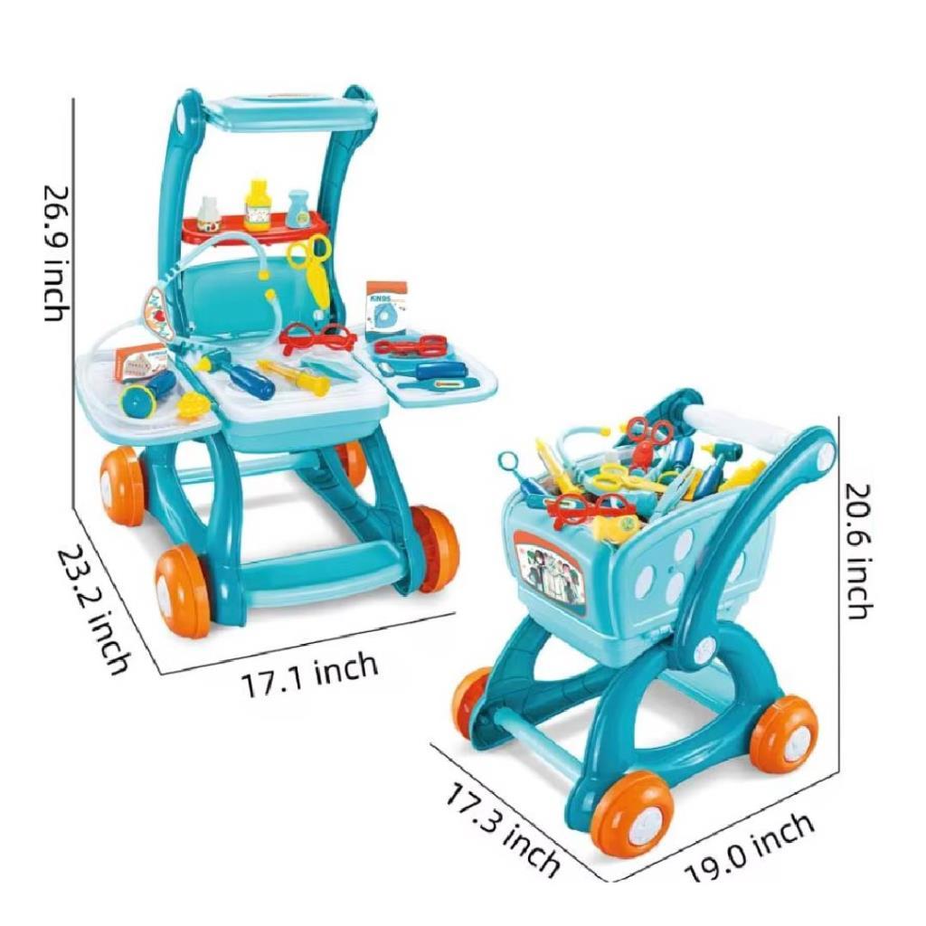 Kids Doctor Trolley Play Set