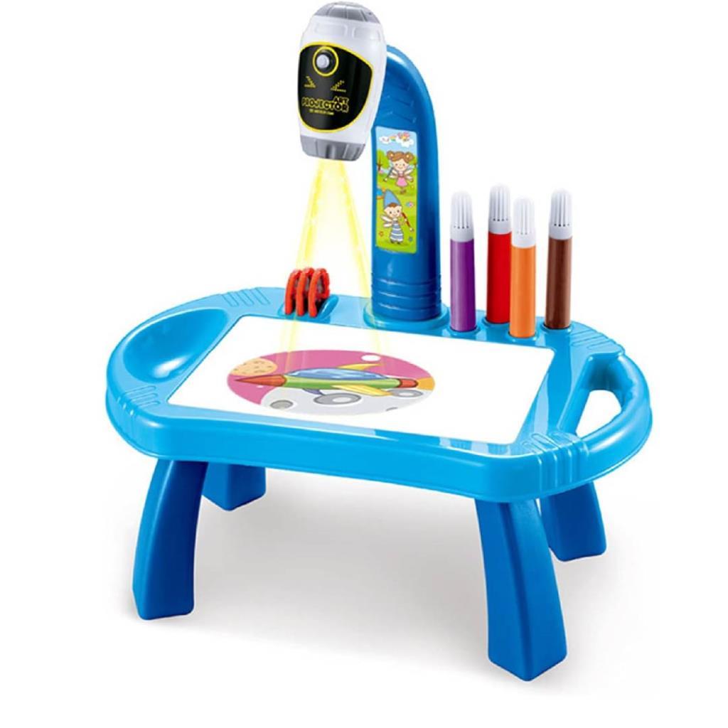 Kids Projector Drawing Table – Blue Edition