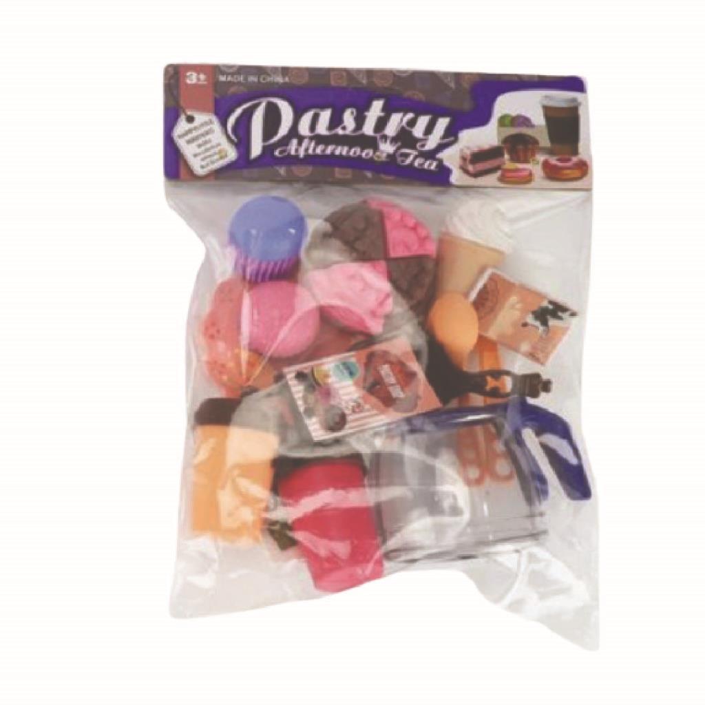 Mini Pastry Dessert Play Set with Tea Accessories