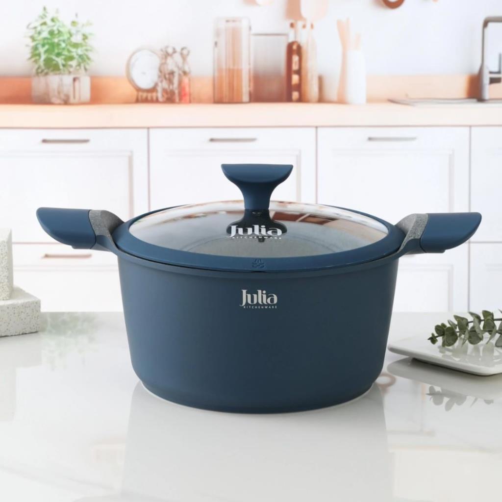 ELITE-UNI CASSEROLE WITH LID 20CM-BLUE