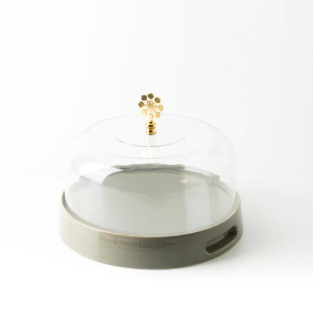 Cake Serving Set 9 Pcs From Mirral - Grey + Gold