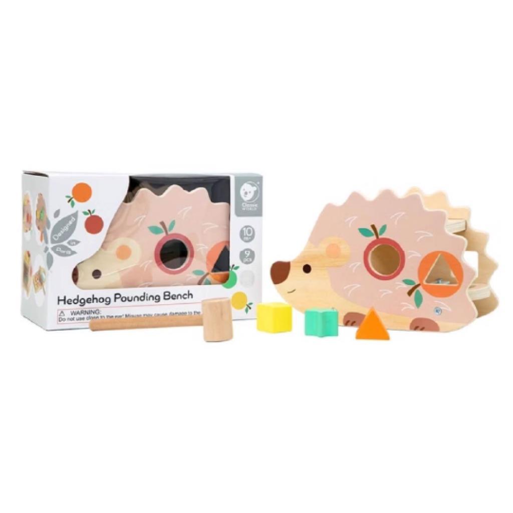 Wooden Hedgehog Shape Sorter