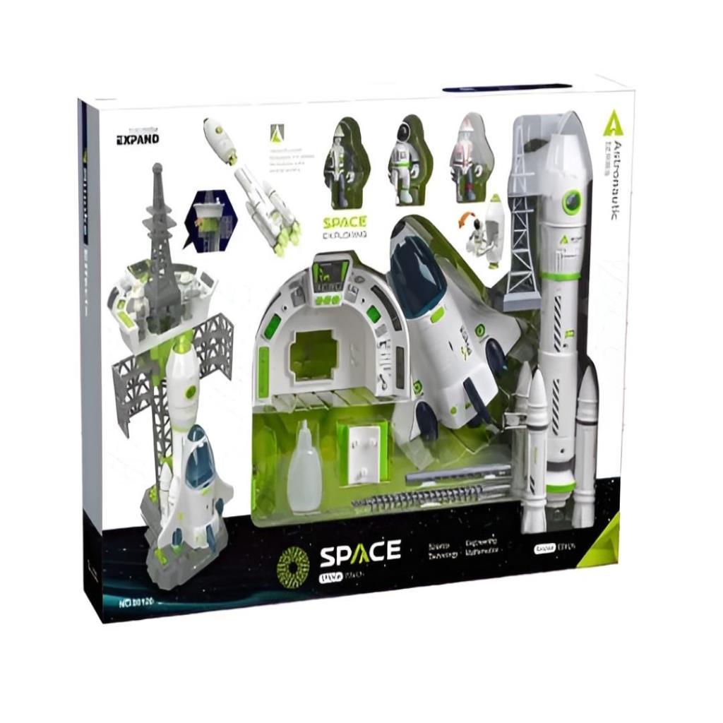 مجموعة محطة فضاء وصواريخ للأطفال