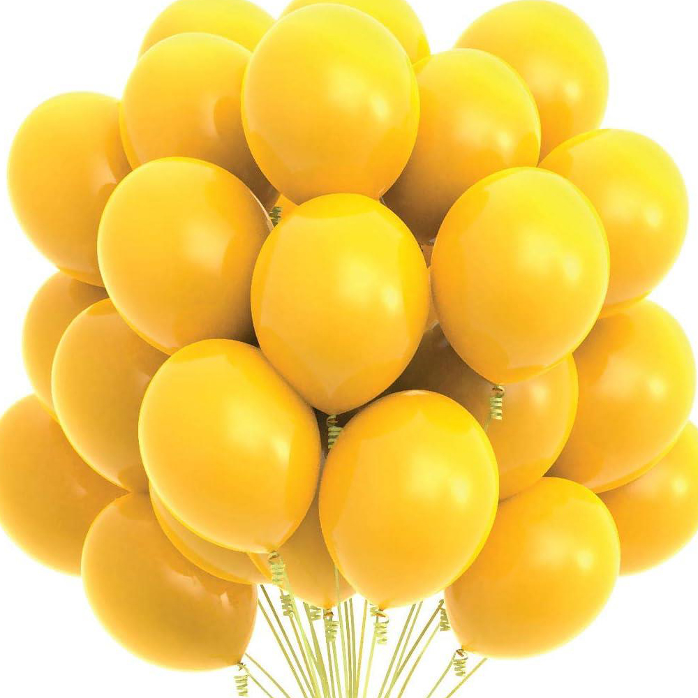 Yellow Ballons 50 Pcs