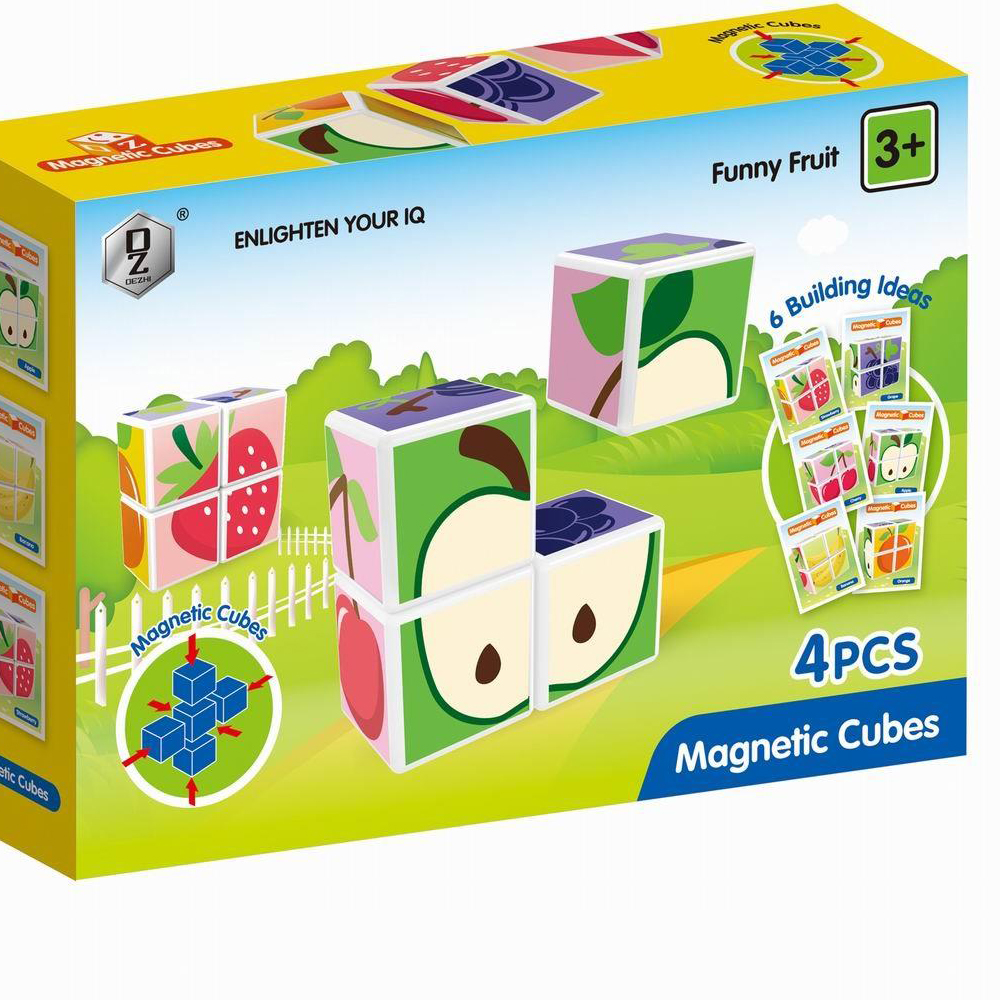  Fruit MagicCube – 4-Piece Magnetic Building Set