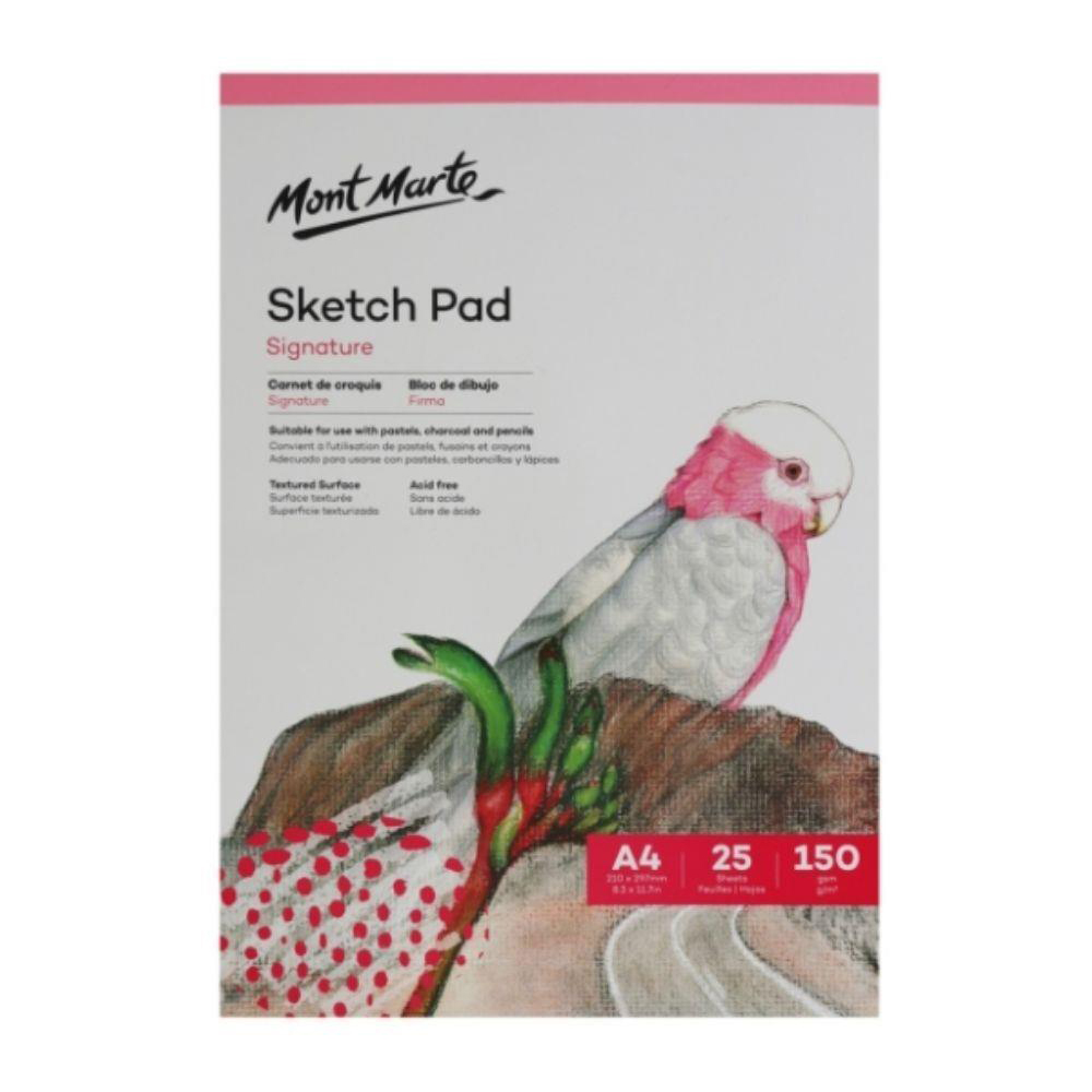 Mont Marte Sketch Pad White Paper A4 150gsm 25 Sheet